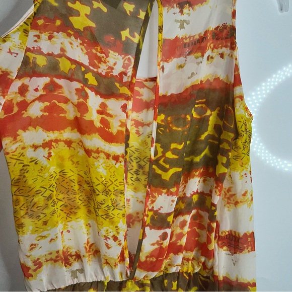 Cold Shoulder Split Open Back Blouse sz M - Picture 12 of 13